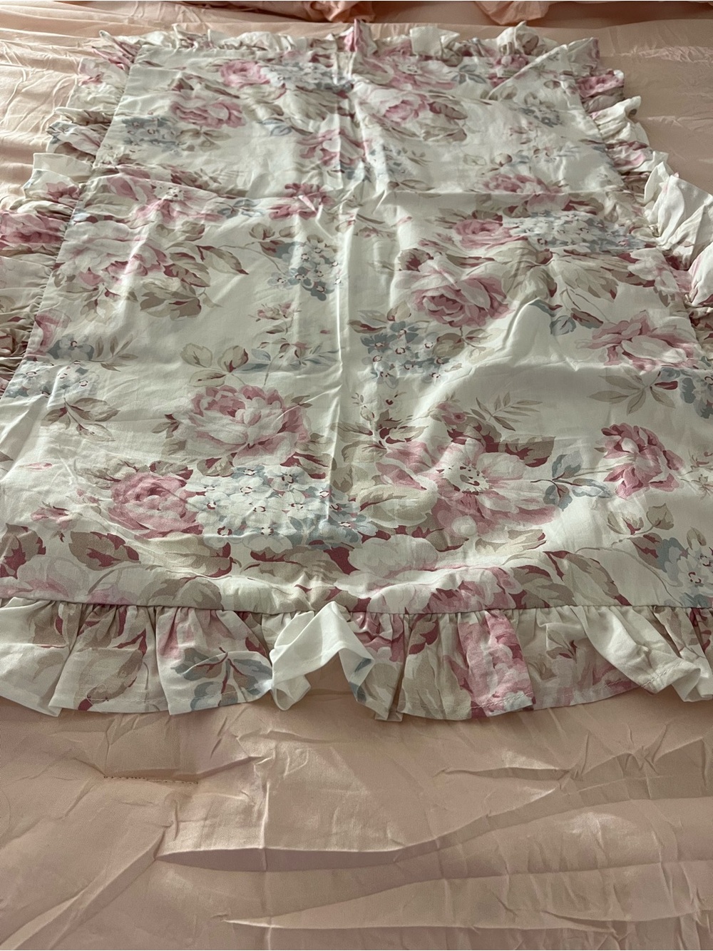 Shabby Chic by Rachel Ashwell Cluster Floral Duvet Cover - Pink/Cream - Picture 8 of 9